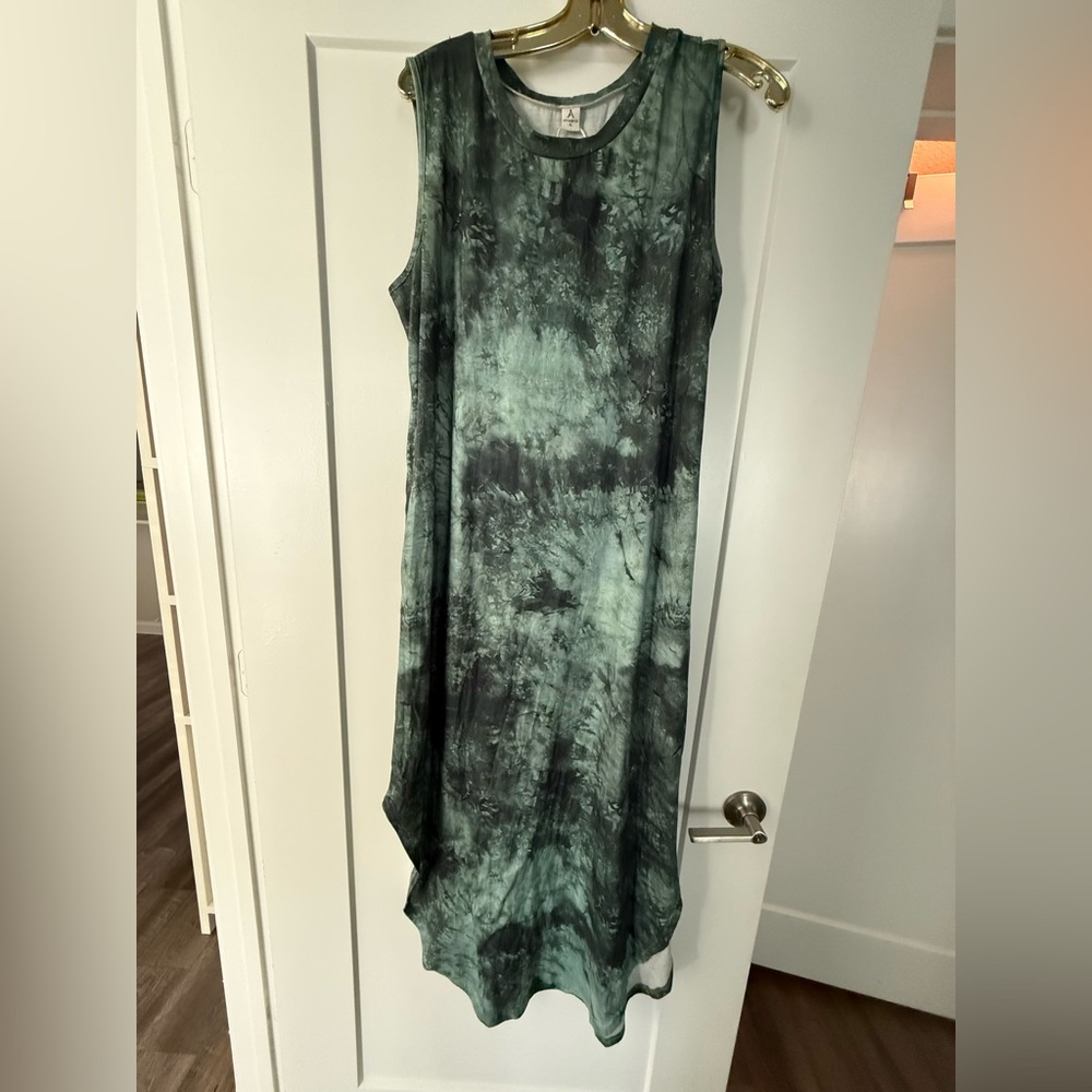ANRABESS Tie-Dye Green Maxi Dress - Picture 2 of 5